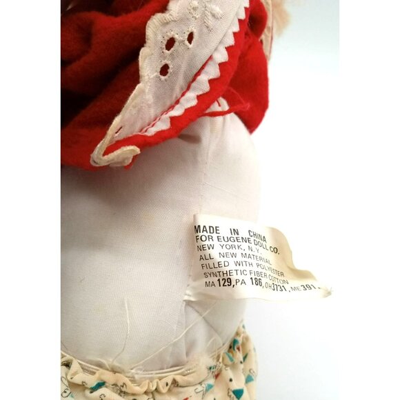 Eugene Girl Baby Doll in Red Sweater Vintage Blue Eyes Open Close Blond Hair - Picture 11 of 16
